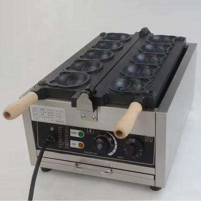Fabricante comercial de gofres máquina de bocadillos eléctrica de forma de dibujo animado con rango de temperatura 0-300'C