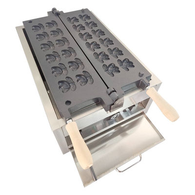 Fabricante comercial de gofres máquina de bocadillos eléctrica de forma de dibujo animado con rango de temperatura 0-300'C