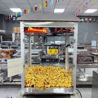 Máquina de palomitas de maíz de caramelo comercial de 220-240V/50-60Hz con capacidad de fusión de mantequilla