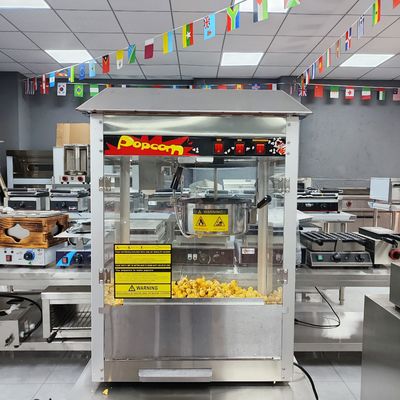 Máquina de palomitas de maíz de caramelo comercial de 220-240V/50-60Hz con capacidad de fusión de mantequilla