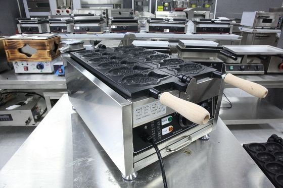 La máquina de pescado de Taiyaki de Corea 6pcs de Waffle Fish Maker con en el año 2023