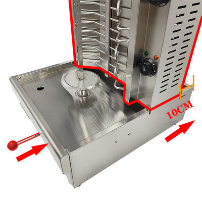 Rotisería eléctrica de pollo con rango de temperatura de 50-300C y 520*650*950mm Tamaño
