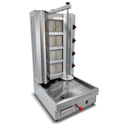 Sostenible PG-04 Comercial 4 Quemador Doner Kebab máquina de gas máquina de Shawarma para restaurante