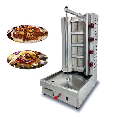 Sostenible PG-04 Comercial 4 Quemador Doner Kebab máquina de gas máquina de Shawarma para restaurante