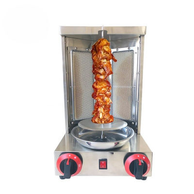 2 en 1 Máquina de Kebab Automática Rotativa Doner para GLP 2800Pa 37x37.5x53.5cm Tamaño de embalaje