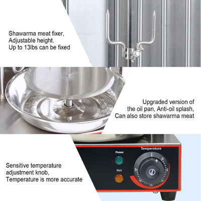 2 quemadores de pollo eléctrico rotisserie vertical para la producción automática de carne