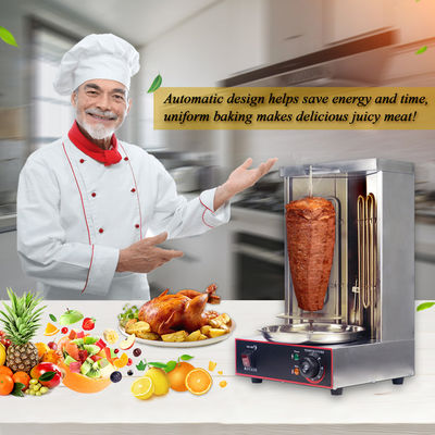 2 quemadores de pollo eléctrico rotisserie vertical para la producción automática de carne