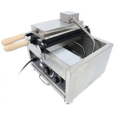 Máquina eléctrica de Taiyaki de acero inoxidable para equipos de bocadillos en forma de pescado 380x380x245mm