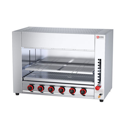 Grill de salamandra comercial de gas para pan de panadería en horno de acero inoxidable de alta capacidad