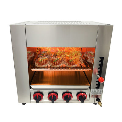 Grill de salamandra comercial de gas para pan de panadería en horno de acero inoxidable de alta capacidad