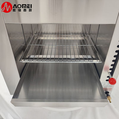 Máquina Salamandra de gas de acero inoxidable con tamaño interno de 890*320*380mm