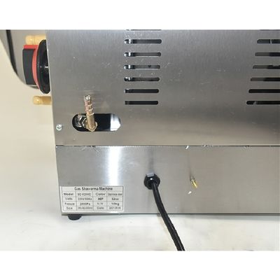 Máquina de Shawarma de gas 2 quemador Doner de pollo Kebab barbacoa Parrilla Parrilla para el exterior