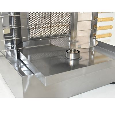 Máquina de Shawarma de gas 2 quemador Doner de pollo Kebab barbacoa Parrilla Parrilla para el exterior