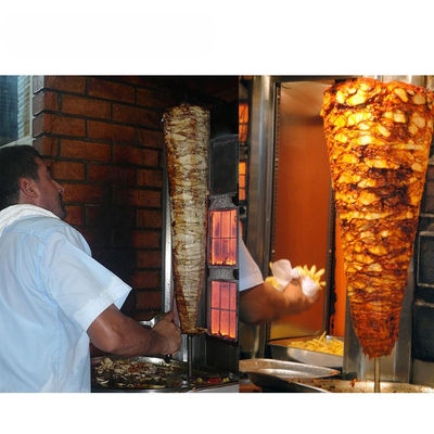 Grill de carne de alta potencia rápida y eficientemente Doner Kebab Shop Shawarma máquina de hacer
