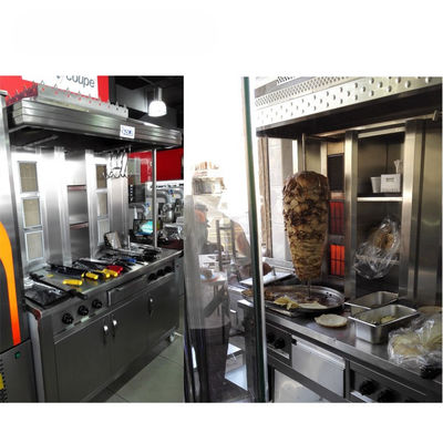 Grill de carne de alta potencia rápida y eficientemente Doner Kebab Shop Shawarma máquina de hacer