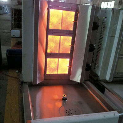 220V Grill automático completo de Shawarma Doner Kebab máquina con 2/3/4/5/6 quemadores de gas