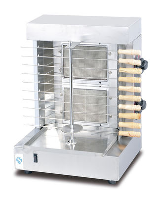 220V Grill automático completo de Shawarma Doner Kebab máquina con 2/3/4/5/6 quemadores de gas