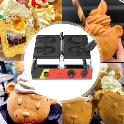 400*300*200mm Máquina eléctrica de gofres para zapatos de boca abierta en forma de oso Taiyaki helado