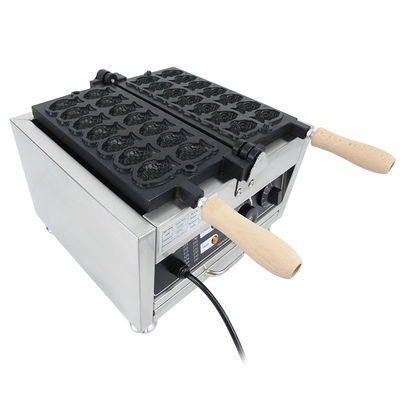 14PCS Japonés en forma de pescado Taiyaki fabricante eléctrico Mini Waffle Cone horno para 220V