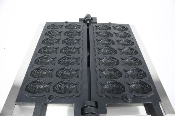 14PCS Japonés en forma de pescado Taiyaki fabricante eléctrico Mini Waffle Cone horno para 220V