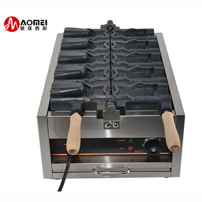 Máquina multifuncional de Taiyaki de pescado para hacer gofres y peces con la boca abierta