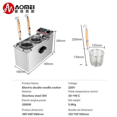 220v Voltage Electric Noodle Cooker Rango de temperatura 30-110 C Perfecto para el restaurante