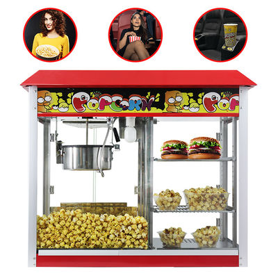 Máquina de palomitas de maíz al aire libre conveniente con calentador de alimentos y diseño de moho privado
