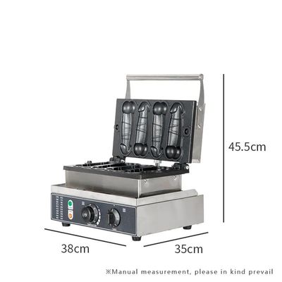 Grilling y Panini Prensa Placas Mini Taiwan Penis Waffle Maker para la máquina de comida para snacks