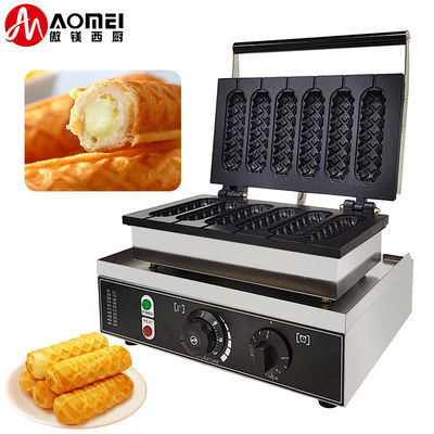 6 en 1 Comercial Electric Stick Waflera Panadero utensilios de cocina Snack Perrito caliente Waffle Machine 7.5 KG