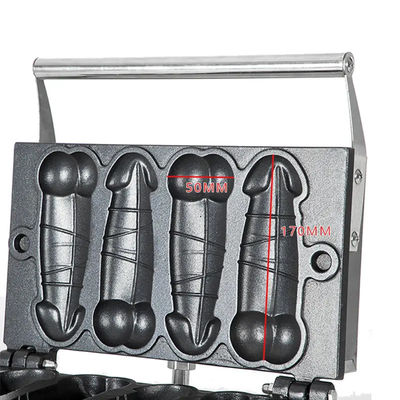 Grilling y Panini Prensa Placas Mini Taiwan Penis Waffle Maker para la máquina de comida para snacks