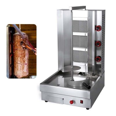 Grado automático automático 4 quemador de gas de pollo máquina de Shawarma Su solución de Shawarma
