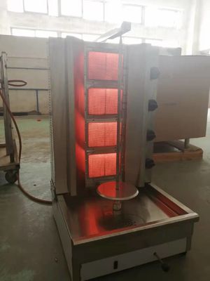 25 KG Gas 4 quemadores Grill eléctrico máquina de kebab / máquina de donador / máquina de shawarma GB-950