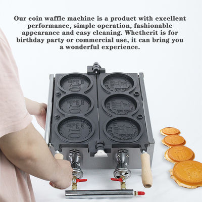 Tienda de aperitivos Fabricante de gofres comerciales Mini gofres redondas Equipo de producción de alimentos para hornear