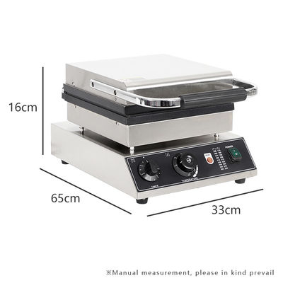 AM-206-2D 2400W QQ Lieja Máquina de Waffle Belga para una limpieza rápida y fácil