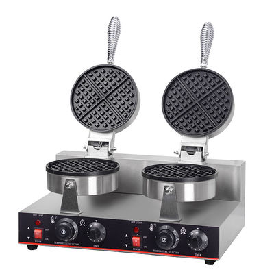 Máquina para hacer gofres con temperatura controlada de doble cabeza Fabricantes de gofres de acero inoxidable