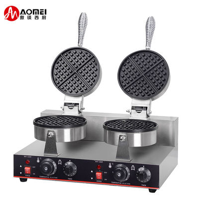 Máquina para hacer gofres con temperatura controlada de doble cabeza Fabricantes de gofres de acero inoxidable