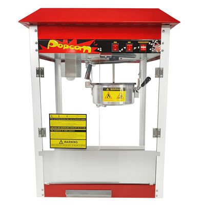 Maquinaria eléctrica de palomitas de maíz para bocadillos de caramelo rojo
