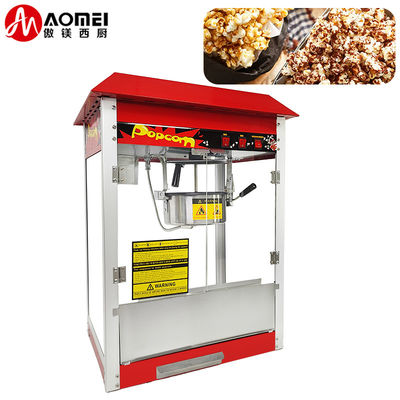 Maquinaria eléctrica de palomitas de maíz para bocadillos de caramelo rojo