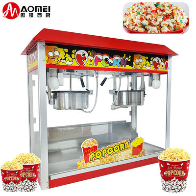 Bajo nivel de ruido Máquina automática de hacer palomitas de maíz de doble olla 860*420*740mm