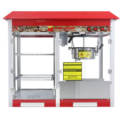 Máquina eléctrica para hacer palomitas de maíz 860*420*740mm Gran capacidad Comercial con calentador de alimentos