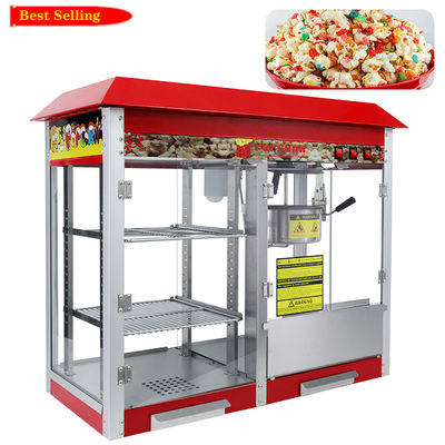 Máquina eléctrica para hacer palomitas de maíz 860*420*740mm Gran capacidad Comercial con calentador de alimentos