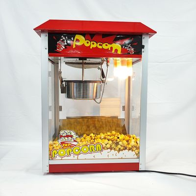 1400 Máquina eléctrica de bocadillos máquina de hacer palomitas de maíz sin pegamento con vidrio transparente