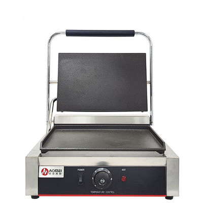 Función sin humo Todo de acero inoxidable Grill de contacto Panini eléctrico para comercial
