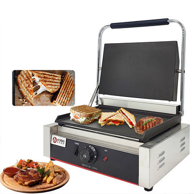 Placas de sándwich intercambiables Grill de sándwich Panini eléctrico para restaurante de hotel