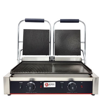 Grill eléctrico de acero inoxidable con fuente de alimentación eléctrica