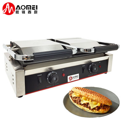 Grill eléctrico de acero inoxidable con fuente de alimentación eléctrica