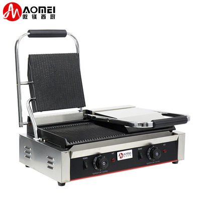 Grill eléctrico tostadora de acero inoxidable Grill de contacto Panini Grill de prensa comercial
