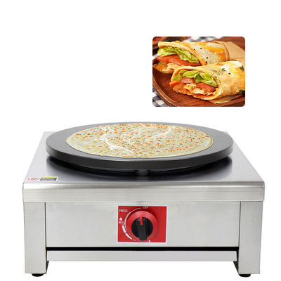400 mm de diámetro de acero inoxidable gas comercial panqueca crepe fabricante para su restaurante