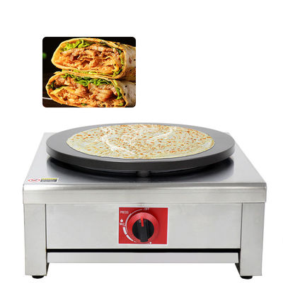 Restaurante GLP/GNC Comercial Gas Roti Maker Máquina para hacer crepes de 40 cm con cabeza única