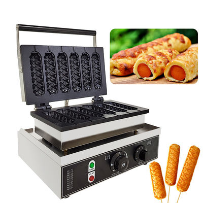 Máquina de Waffle Corn no adhesiva para hacer salchichas y bocadillos de Corn Dog en restaurantes